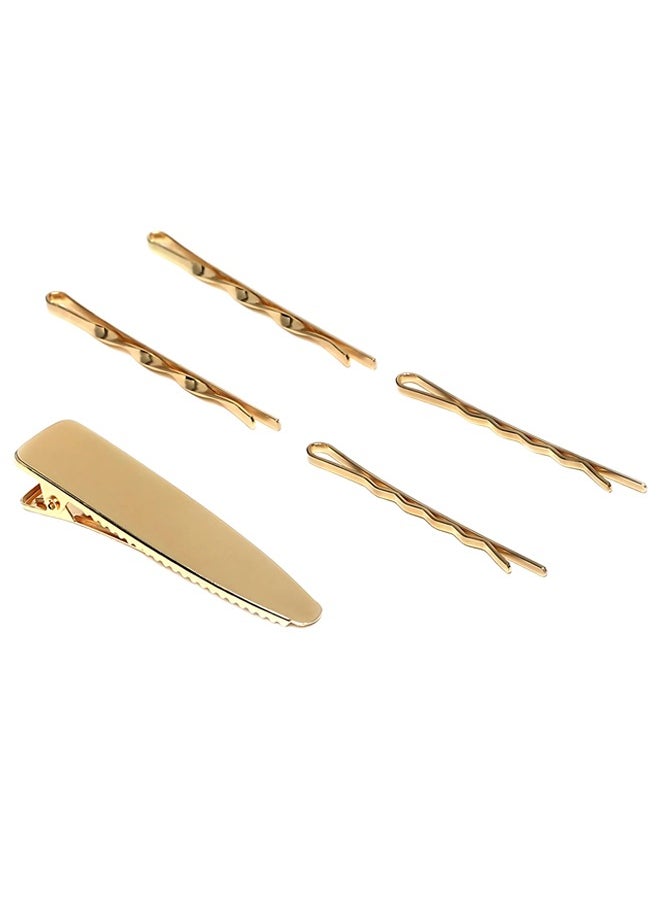 Just Peachy - Just Peachy Gold-Toned Set of 5 Hair Pins for Women - Fashionable, Versatile Hair Accessories, Stylish & Durable Design, Perfect for Casual, Formal, and Everyday Hairstyles, Elegant & Chic Hair Clips - Image 1