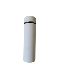 Water Bottle, Tea Infuser Water Bottle Thermal Bottle, Travel Mug with Smart LCD Touch Screen, Keep Hot or Cold, Thermal Cup for Tea, Vacuum Thermal Mug, Shockproof, Leakproof, 500ml White