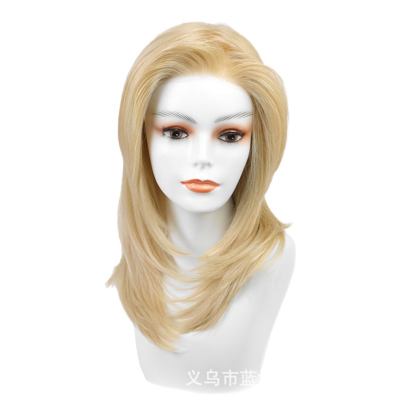 EMMOR MONO Lace Wig with Natural Medium Length Hair, European Style, High-Quality Full Headpiece - Image 5