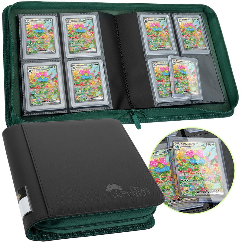 FunGuys Toploader Binder Trading Card Binder Storage 128 4 جيب علوي محمل بوكيمون بيندر مجموعة بطاقات Yugioh MTG TCG مجلدات بطاقات التداول - Image 1