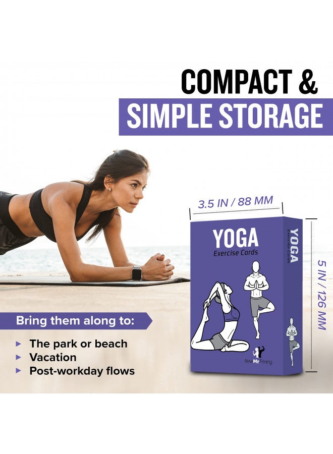 Nariele Yoga Pose Workout Cards - Instructional Deck for Women  Men, Beginner Fitness Guide to Training Exercises at Home or Gym - Image 5