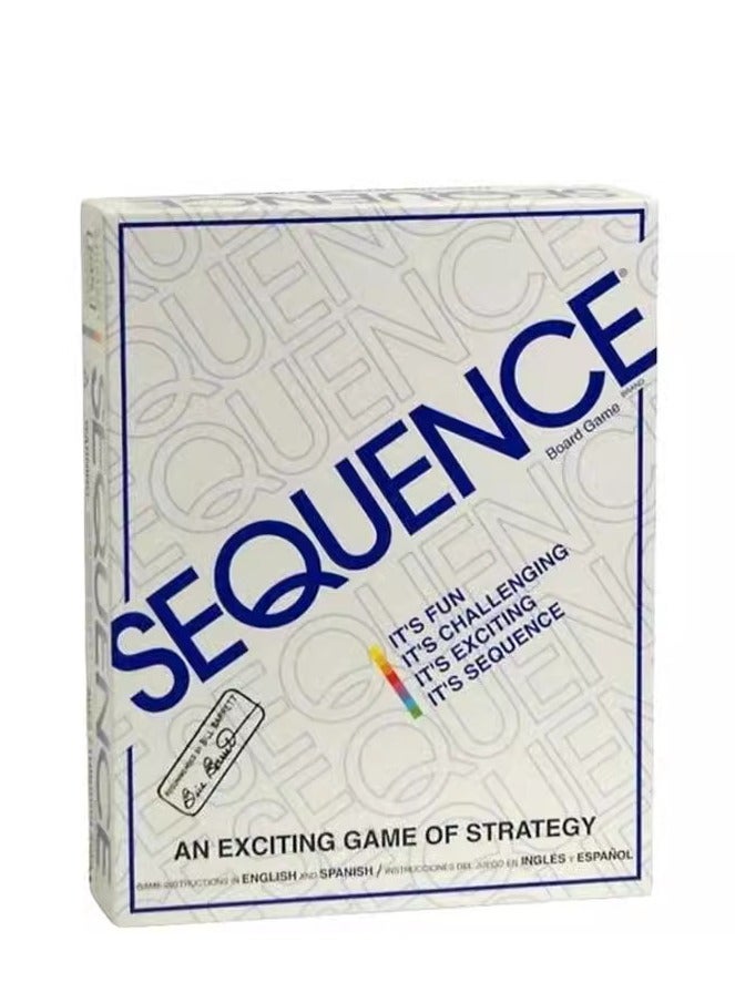 لعبة SEQUENCE - لعبة لوحية، بطاقات للعب في الحفلات