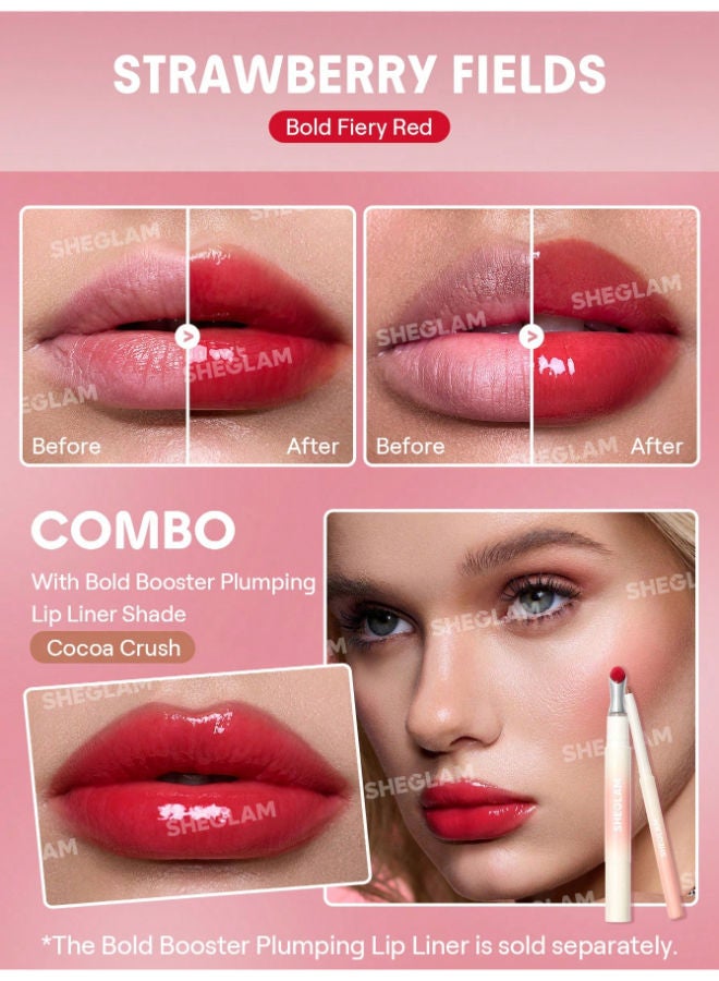 SHEGLAM Bold Booster Lip Plumper Strawberry Fields - Image 2