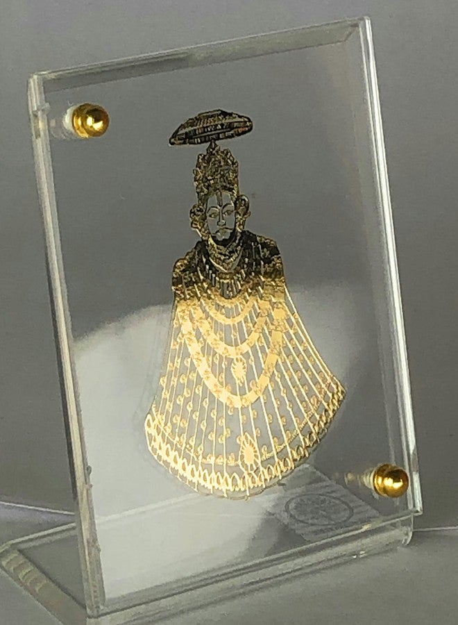 shree kreations تحف فنية مطلية بالذهب من شري كرييشنز، تمثال شاتام جي، مناسب للوحة القيادة في السيارة، أو سطح الطاولة، أو المنزل، أو المعبد، أو المكتب | تمثال شاتام جي هدية دينية | إطار مطلي بالذهب كهدية - Image 4