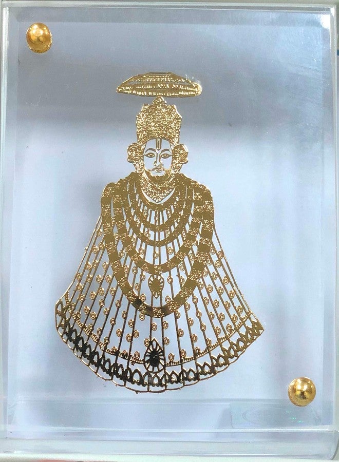 shree kreations تحف فنية مطلية بالذهب من شري كرييشنز، تمثال شاتام جي، مناسب للوحة القيادة في السيارة، أو سطح الطاولة، أو المنزل، أو المعبد، أو المكتب | تمثال شاتام جي هدية دينية | إطار مطلي بالذهب كهدية - Image 2
