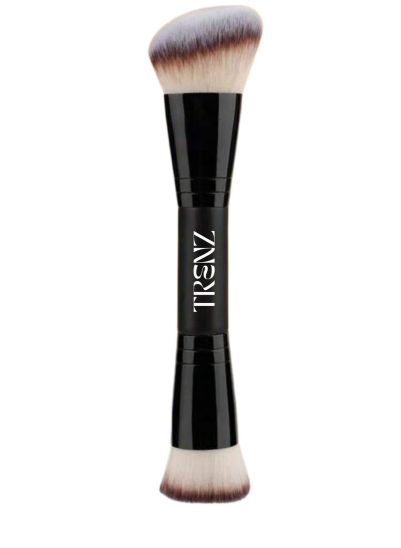 TRENZ Dual-Ended Cream + Powder Brush, Two-in-One Makeup Brush For Creating A Gorgeous, Airbrushed-looking Complexion - Image 1