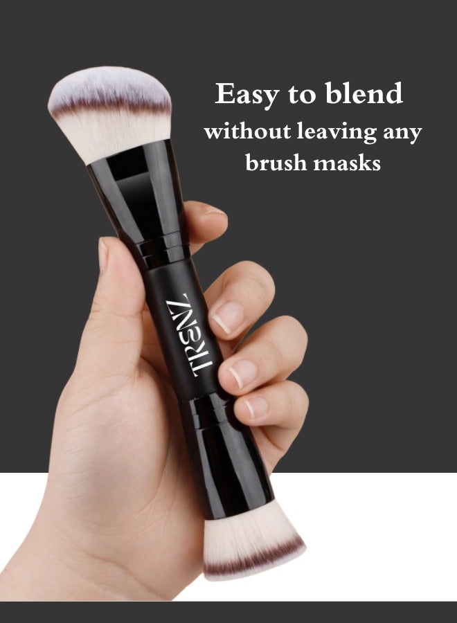 TRENZ Dual-Ended Cream + Powder Brush, Two-in-One Makeup Brush For Creating A Gorgeous, Airbrushed-looking Complexion - Image 3