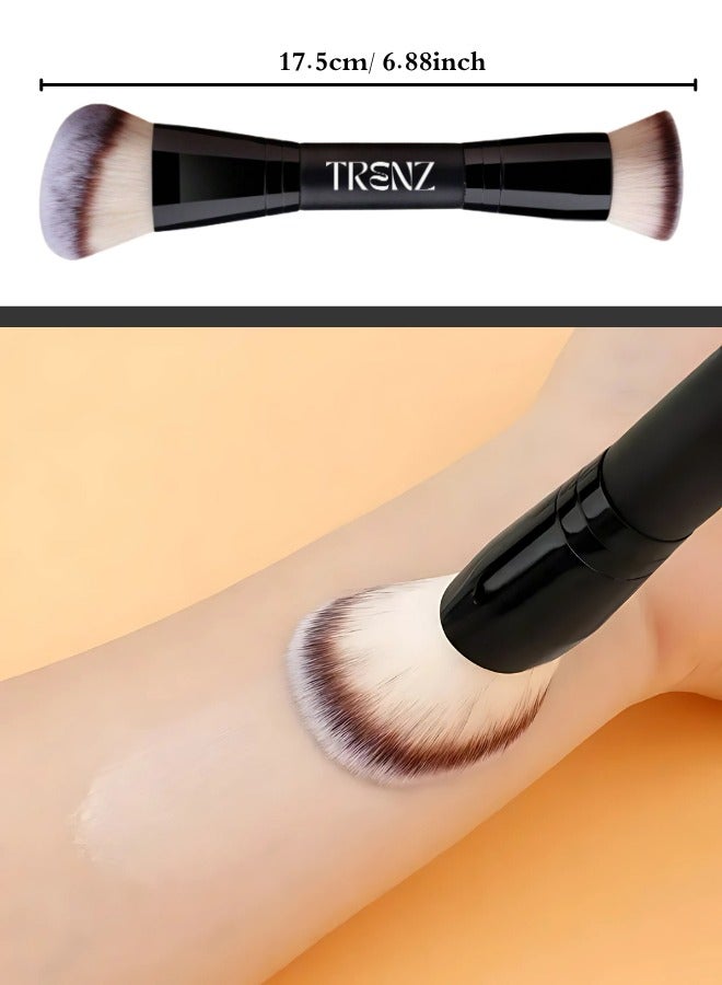 TRENZ Dual-Ended Cream + Powder Brush, Two-in-One Makeup Brush For Creating A Gorgeous, Airbrushed-looking Complexion - Image 4