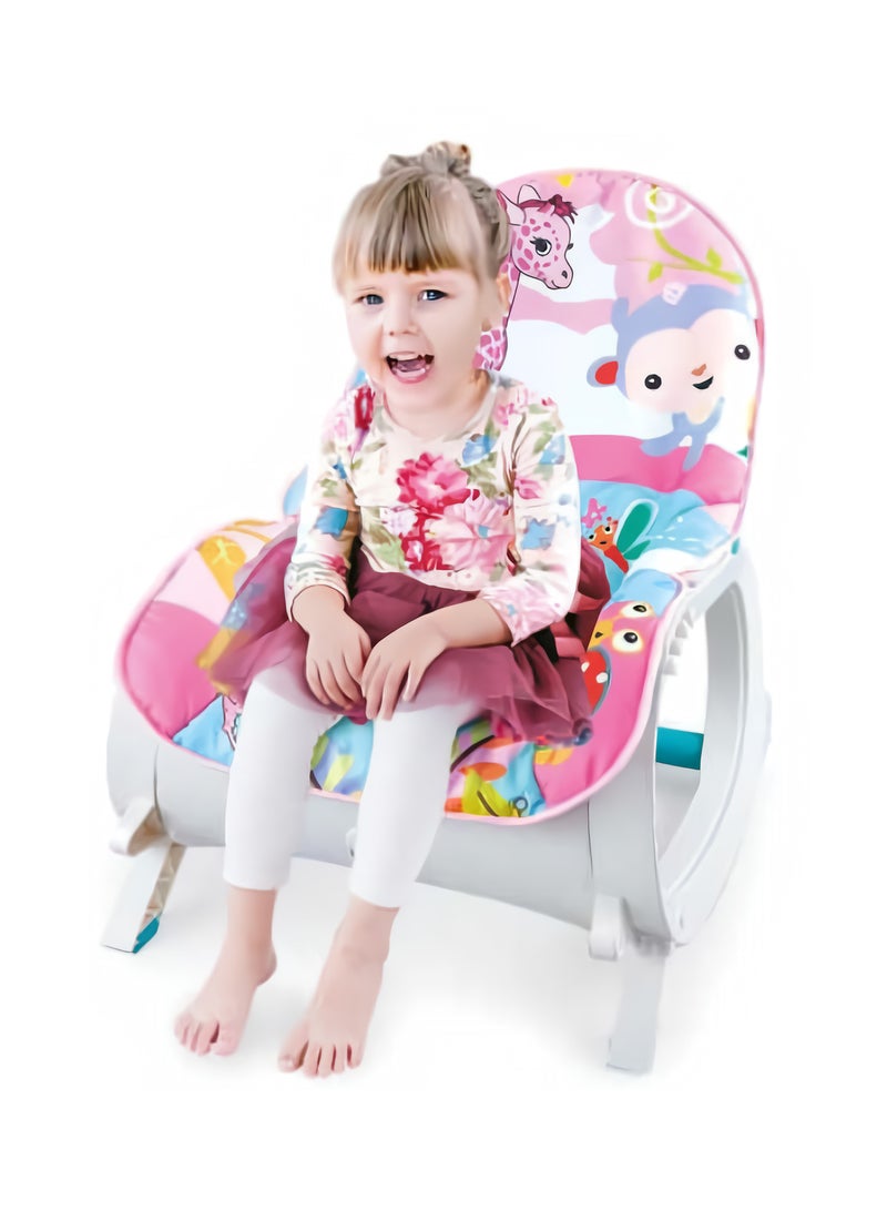Portable Baby Rocker, Newborn to Toddler, 0-36 Months, 20kg Capacity, 2-in-1 Convertible Design with Soothing Vibration  - Image 3