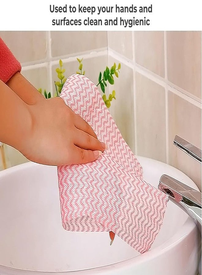 MeeTo Reusable Cleaning Wipe, Household & Washable Kitchen Towels, Disposable Cleaning Cloth, Dish Cloth Towel Dish Rags Reusable Kitchen Paper Wash Towels,Cleaning Accessories 1 Rolls of 65 Sheets - Image 4
