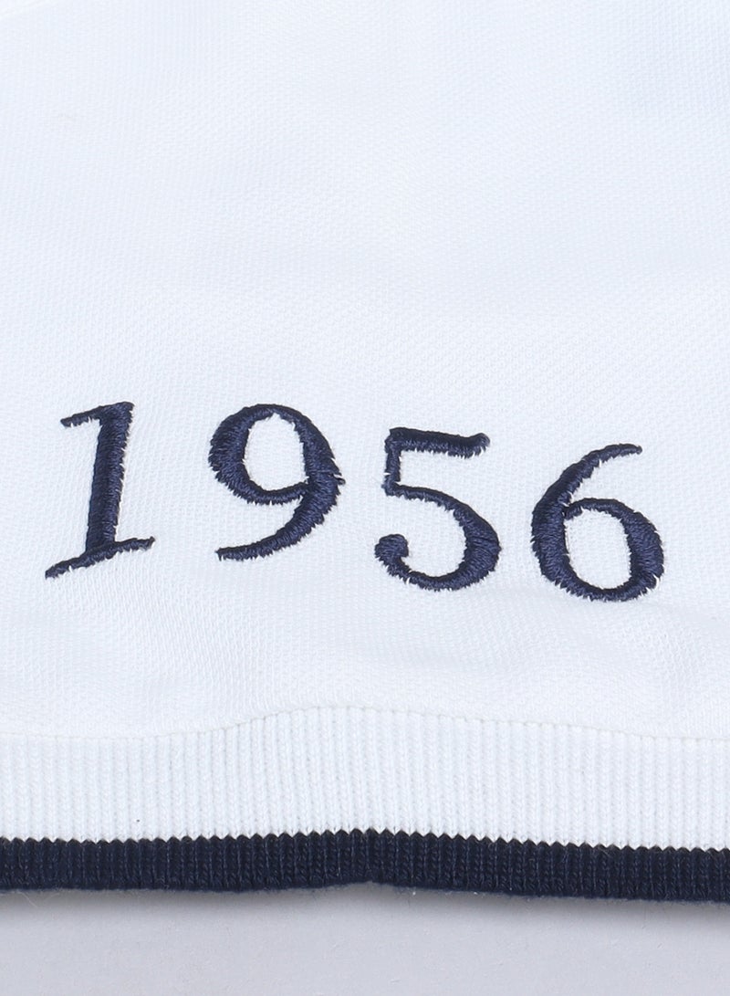 فكتور اند جين تيشيرت بولو أولاد فيكتور وجين - أبيض مع شعار مطرز - Image 4