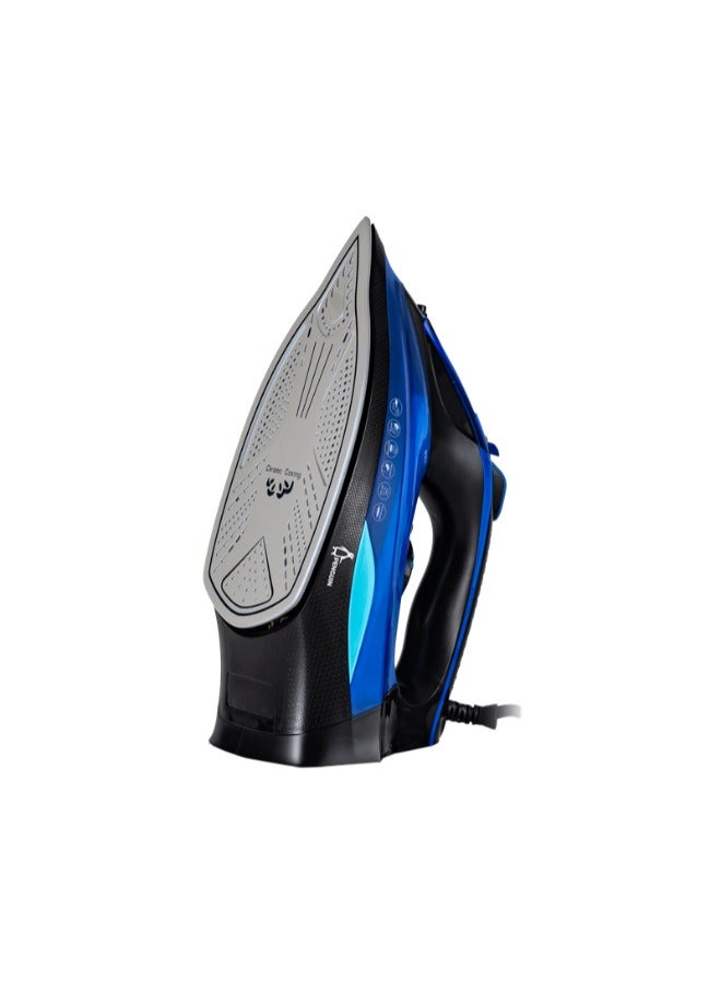 Penguin Steam Iron with Ceramic soleplate 2800W , 450 ml Tank Capacity, Blue PI-2800 - Image 2
