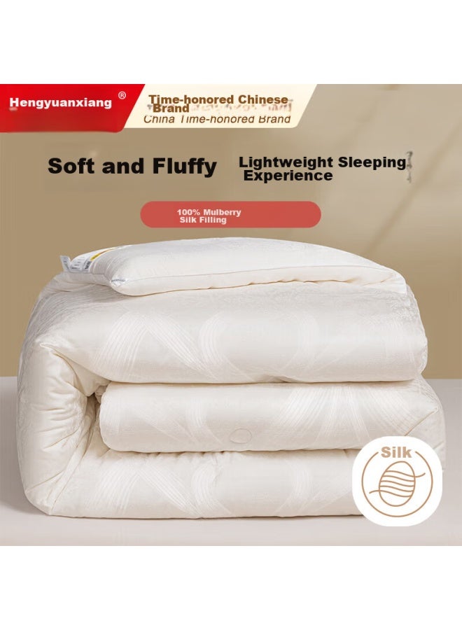 100% Natural Wild Medium-Long Silk All-Season Comforter, 5 Jin, Double Size, 200*230Cm - Image 5
