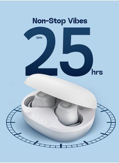 Faster StudX Wireless Earbuds with Active Noise Cancellation (ANC) - 25 Hours Playtime with Bluetooth 5.4 - HiFi Stereo Sound Airpods - Gaming Bluetooth Earphones with Ultra-Low Latency - Deep Bass, IPX4 Water Resistant - For Exercise, Gym - Compatible with iPhone & Android (White)  - Image 2