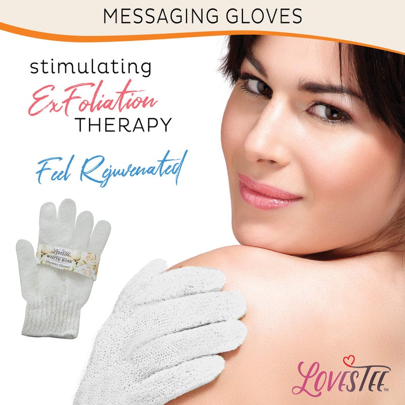 Lovestee Valentines Day Bath & Body Spa Gift Basket for Women, Best Gift for Mother's Day & Birthday, White Rose Set Body Lotion, Shower Gel, Bubble Bath, Bath Salt, Towel, Soap, Oil, Candle, Gloves, - Image 4