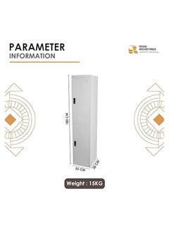 Steel 2 Doors Locker White 180x38x45cm - pzsku/Z5BBD712DABD6798CD1C7Z/45/_/1715801675/647c9cb4-663f-45b4-b08e-ef86e06ebbf5