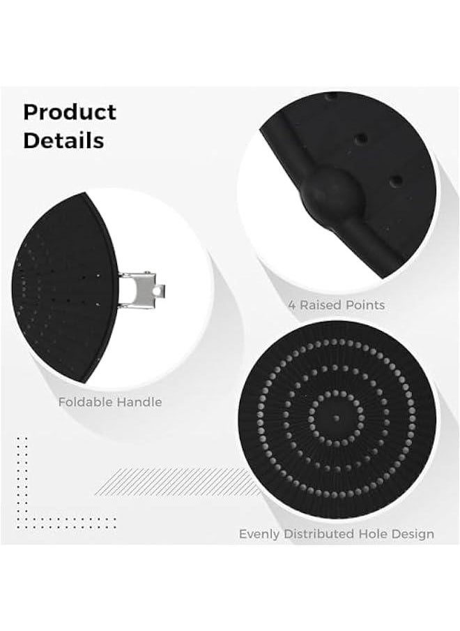 HOOKOR - Splatter Guards for Frying, Grease Splatter Guard, Heat-resistant Splatter Screen for Frying Pan, Silicone Splatter Guard for Everyday Cooking, Dishwasher Safe,13.7inch,Black (56-01) - Image 1