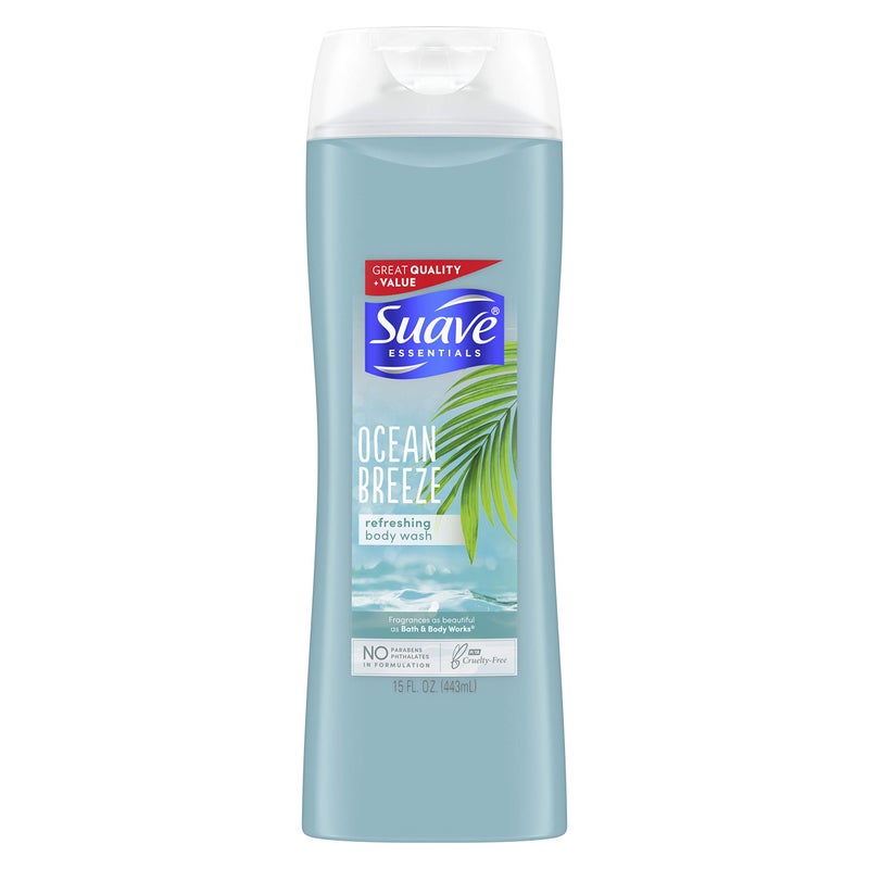 Suave Essentials Body Wash, Ocean Breeze, 15 Fl Oz (Pack of 1) - Image 1