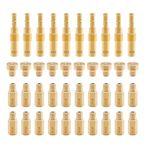 SYOWADA 40 Pcs Carburetor Main Jet Kit Replacement for Mikuni VM22 VM24 VM26 Carburetor Used on 125cc 150cc 200cc 250cc Engine Motorcycle Dirt Pit Bike 40 PCS - Image 1