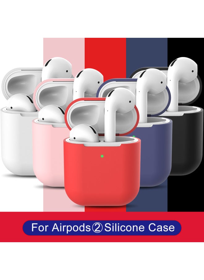 Generic - For Apple Airpods Protective Case Wireless 2 Generation Bluetooth Headset Drop-resistant Silicone Protective Case Applicable-Color:11 Milk Tea Color-Applicable Model:Airpods 2 Dedicated - Image 1