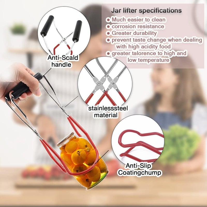 CORJEEJOR Canning Starter Kit - Supplies, Tools, Equipment - Pot Set, Funnel, Magnetic Jar Lifter, Jar Wrench, Lid Lifter - Image 5
