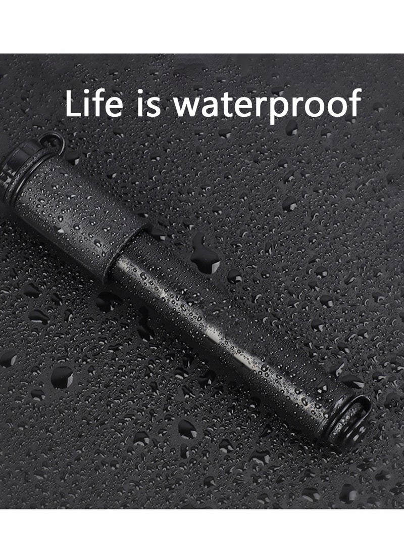KASTWAVE Mini Bicycle Pump, Portable Tire Valve Pump High Pressure Small Waterproof Air Hose Aluminum Alloy Inflator with Hose for Inflatable Balls Toys Mountain Bike Inflatable (black)  - Image 3