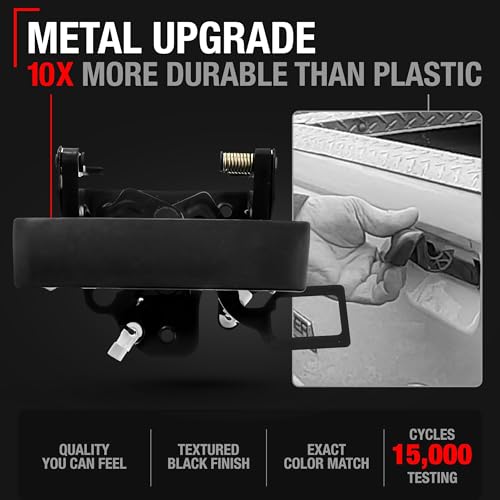 T1A Tailgate Handle Compatible with 20072014 Silverado 1500 2500 HD 3500 HD 0714 GMC Sierra 1500 2500 HD 3500 HD 0910 Hummer H3T Black OEM 20928119 20880358 - Image 3