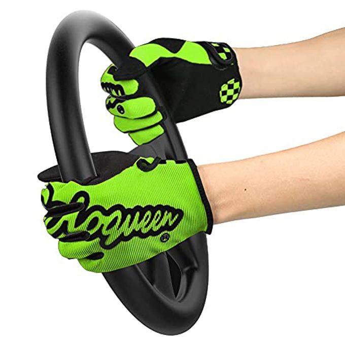 SOLO QUEEN Sim-Racing Gloves For Simulator Steering Wheel Games And Karting Glove (Yellow, M) - Image 5