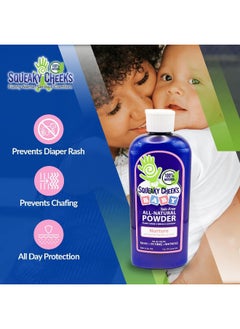 Squeaky Cheeks Squeaky Cheeks Baby Powder (5oz) | Organic | Unscented Talc-Free and All Natural Powder | Effective Relief from Rash Wetness and Itching | Also Ideal for Adults  - Image 5