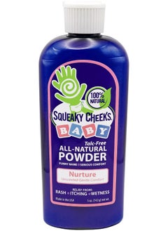 Squeaky Cheeks Squeaky Cheeks Baby Powder (5oz) | Organic | Unscented Talc-Free and All Natural Powder | Effective Relief from Rash Wetness and Itching | Also Ideal for Adults  - Image 1