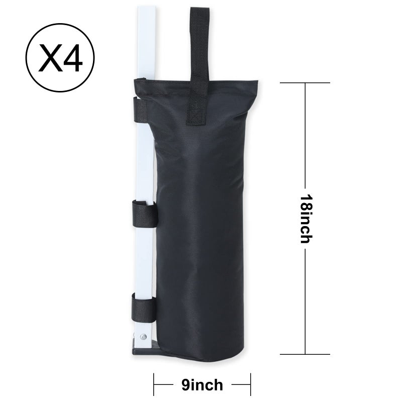 COOSHADE Canopy Tent Sand Bags Gazebo Weights Bags,4 Pack,Black,112LBS - Image 4