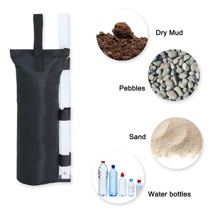COOSHADE Canopy Tent Sand Bags Gazebo Weights Bags,4 Pack,Black,112LBS - Image 3