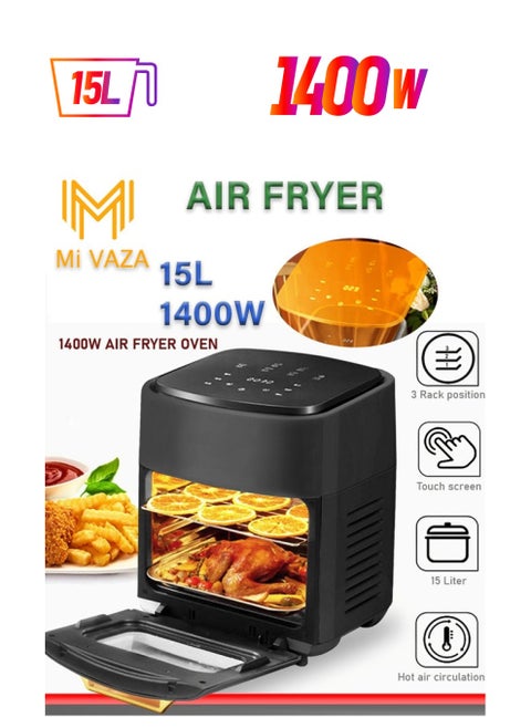 Household Electric Oven Baking Machine Multi-function 15L Large Capacity Perspective Air Fryer