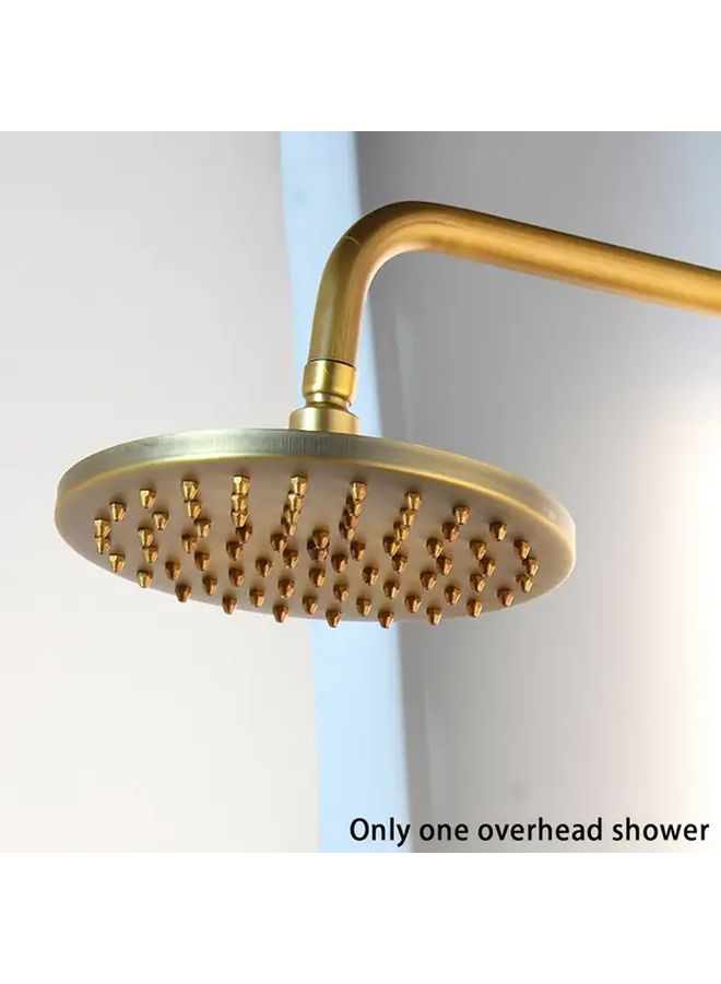 Vintage Golden Round Rainfall Shower Head Heavy Duty Ceiling Mount Easy Installation - Image 5