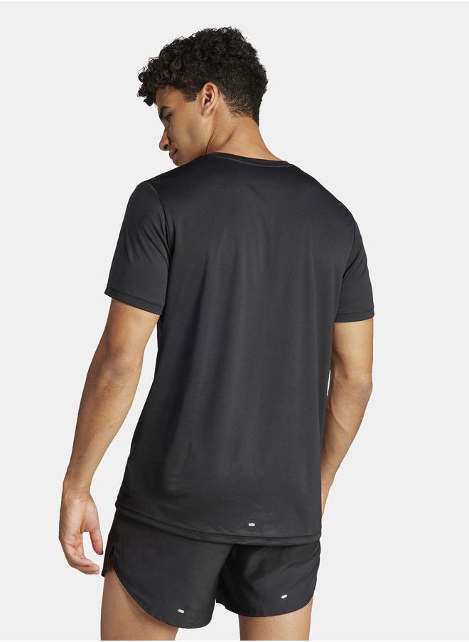 Adidas - Run It Logo Print Active T-shirt - Image 1