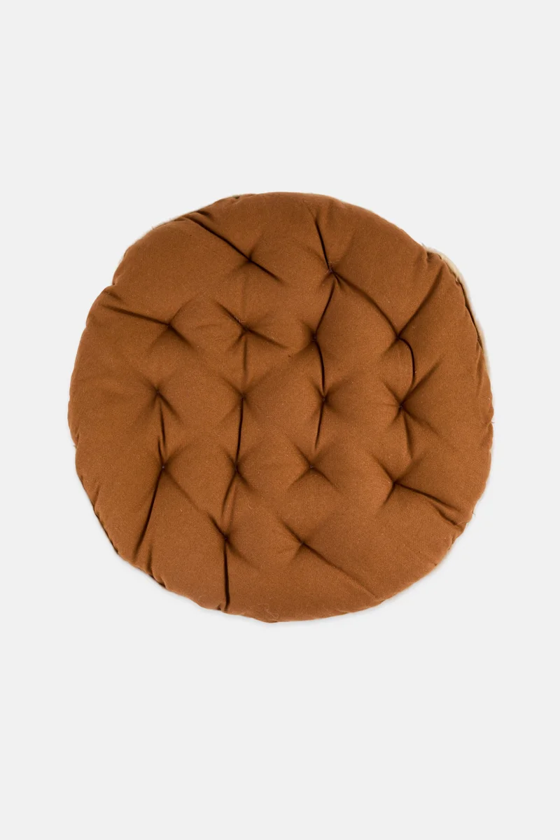 Muy Mucho Pipping Contrast Chair Cushion, Brown