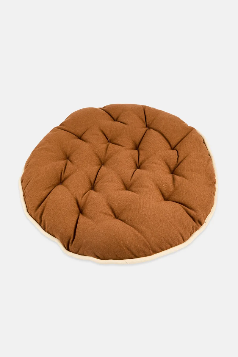 Muy Mucho Pipping Contrast Chair Cushion, Brown