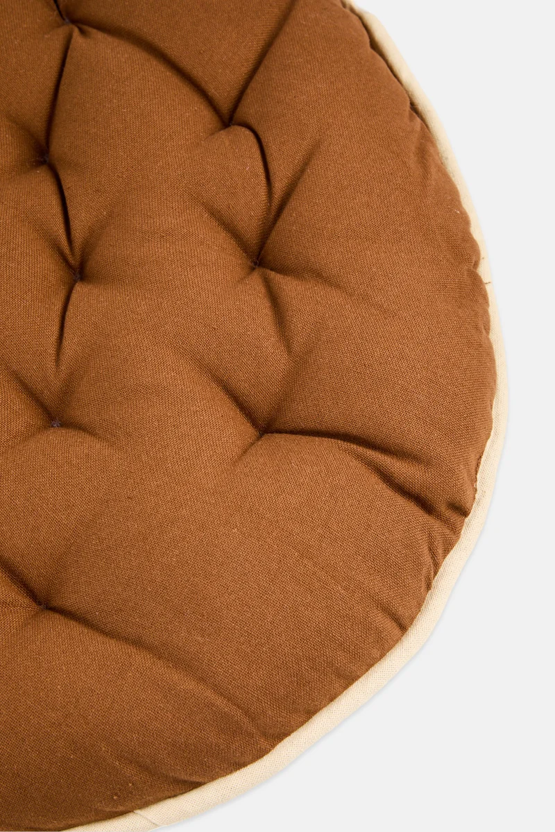 Muy Mucho Pipping Contrast Chair Cushion, Brown
