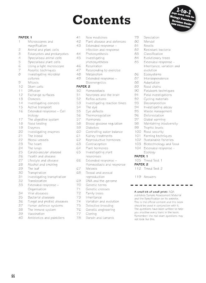 Pearson REVISE AQA GCSE (9-1) Biology Foundation Revision Workbook: For 2024 and 2025 assessments and exams (Revise AQA GCSE Science 16)  - Image 4