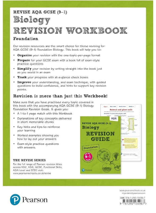 Pearson REVISE AQA GCSE (9-1) Biology Foundation Revision Workbook: For 2024 and 2025 assessments and exams (Revise AQA GCSE Science 16)  - Image 2