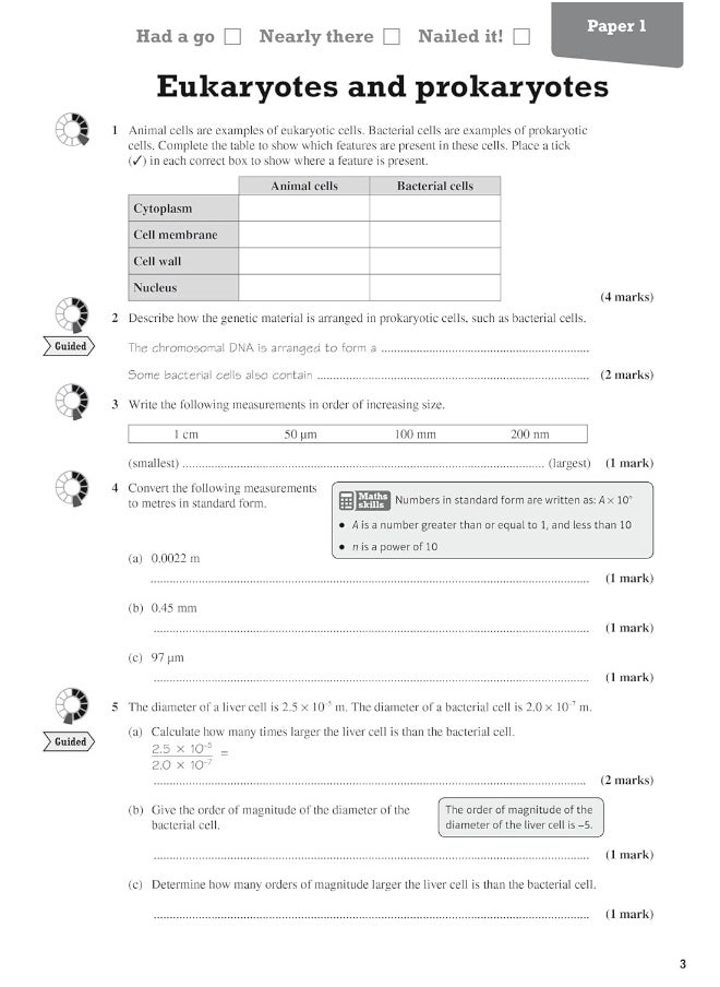 null - Pearson REVISE AQA GCSE (9-1) Biology Foundation Revision Workbook: For 2024 and 2025 assessments and exams (Revise AQA GCSE Science 16) - Image 1