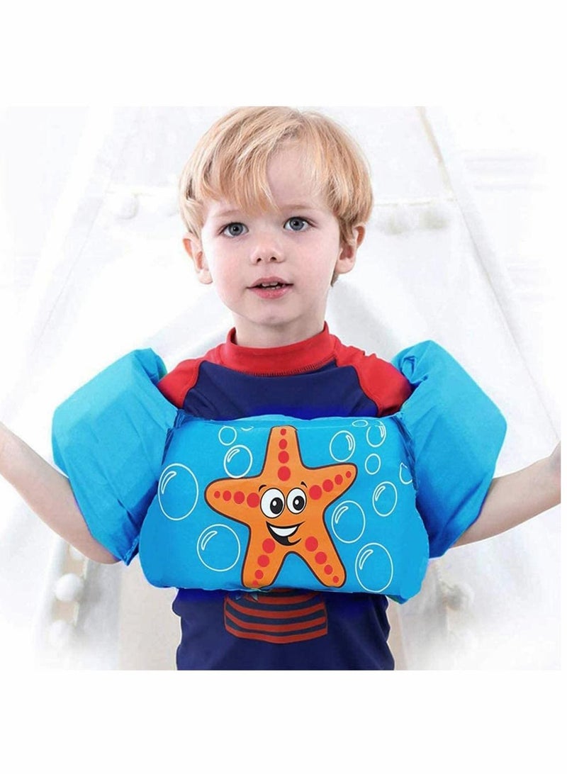 Excefore Swimming Arm Bands Float Vest  Swimming Float Vest, Swim Training Jacket, Arm Bands Kids for Girls and Boys 2-6 Year Old to Swim - Image 2