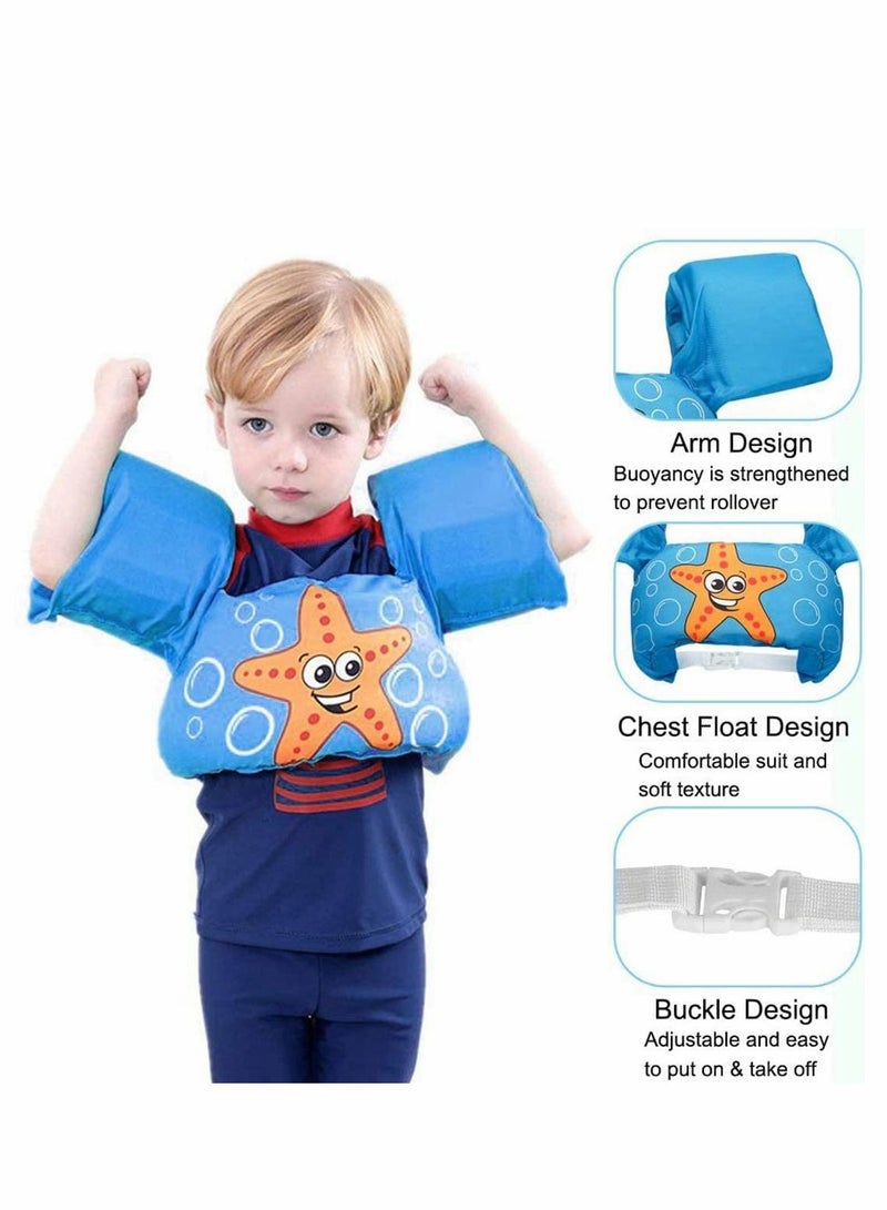 Excefore Swimming Arm Bands Float Vest  Swimming Float Vest, Swim Training Jacket, Arm Bands Kids for Girls and Boys 2-6 Year Old to Swim - Image 4