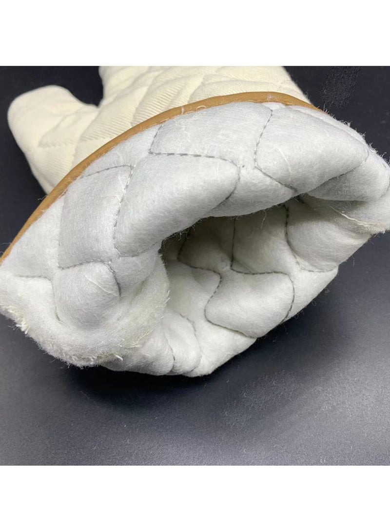 1 Pair Checkered Pattern Baking Insulation Gloves Oven Microwave Oven Gloves Heat Resistant and Heat-resistant Oven Gloves - Image 3