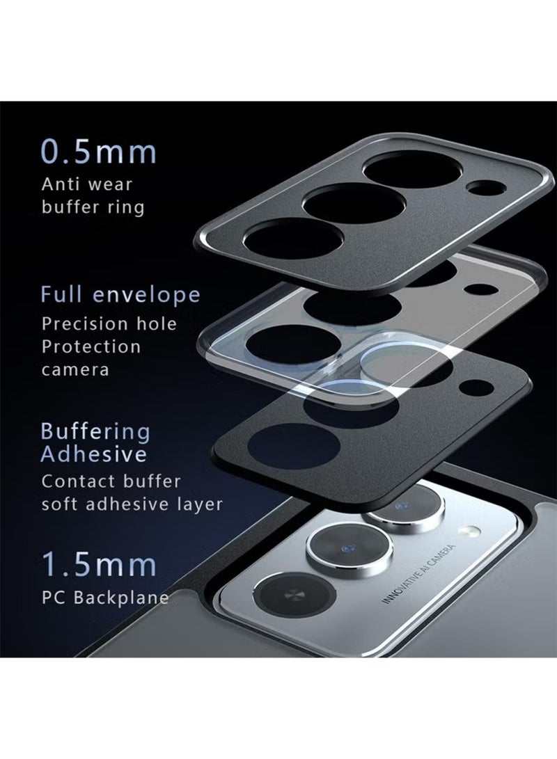 X-level Magnetic Case for Xiaomi Redmi 15 4G/5G 2025, Frosted Translucent Back Protective Slim Phone Cover, Anti-Fingerprints, Anti-Fall Drop Protection, Shockproof Case for Xiaomi Redmi 15 4G/5G 2025 (Black) - Image 3