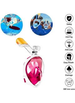 Generic Full Face Diving Mask, 180 Degree Panoramic View Snorkeling Mask, Easy Breathing Swimming Snorkeling Mask with Detachable Sports Camera Holder, Anti-Fog, Anti-Leak, Pancreas  - Image 4