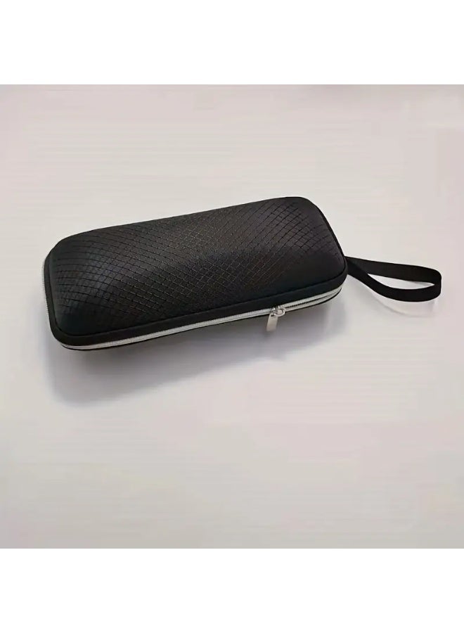 SCENT HOUSE Men's Grid Surface Eyeglass Case - Black, Zipper Closure, Business Gift - Image 5