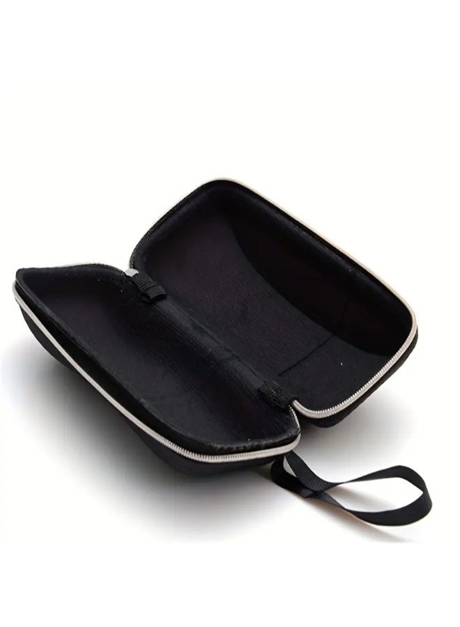 SCENT HOUSE Men's Grid Surface Eyeglass Case - Black, Zipper Closure, Business Gift - Image 3