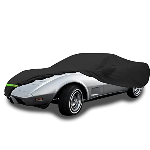 YIXIN Waterproof Car Covers for 19681982 C3 Corvette Car Cover 190T Covers Customer Fit 100 Waterproof Windproof Strap  Double Door Zipper Up to 187 L