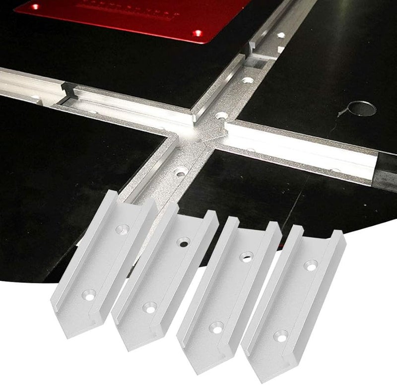 4 قطع من موصل مسار T من سبائك الألومنيوم مع انزلاق لطاولة الراوتر وأعمال النجارة DIY - Image 3